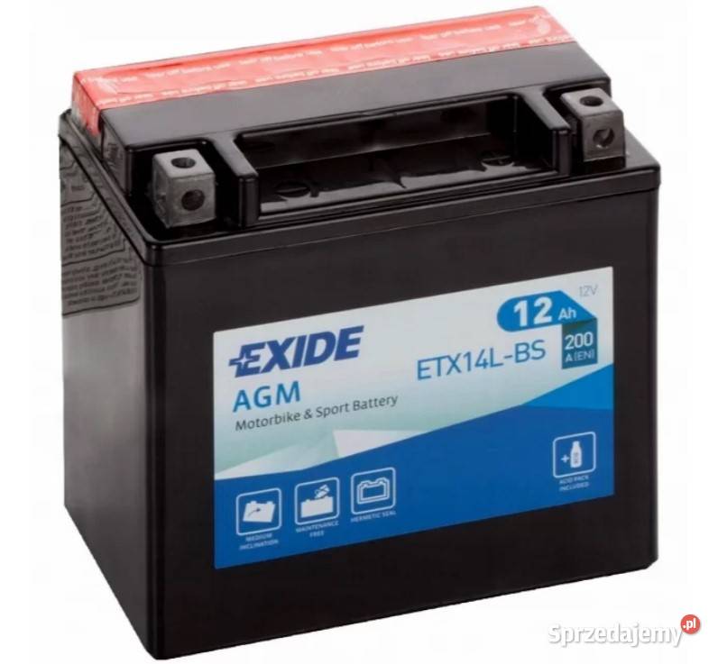 Akumulator motocyklowy EXIDE ETX14LBS YTX14LBS Wałbrzych