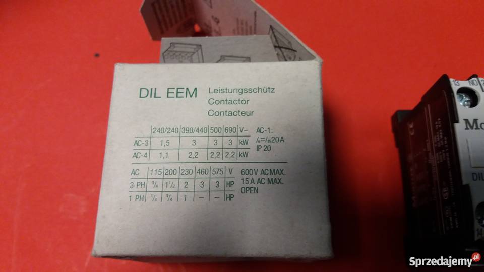 Stycznik przekaźnik pomocniczy DILER40G 48VDC Wyszków sprzedam