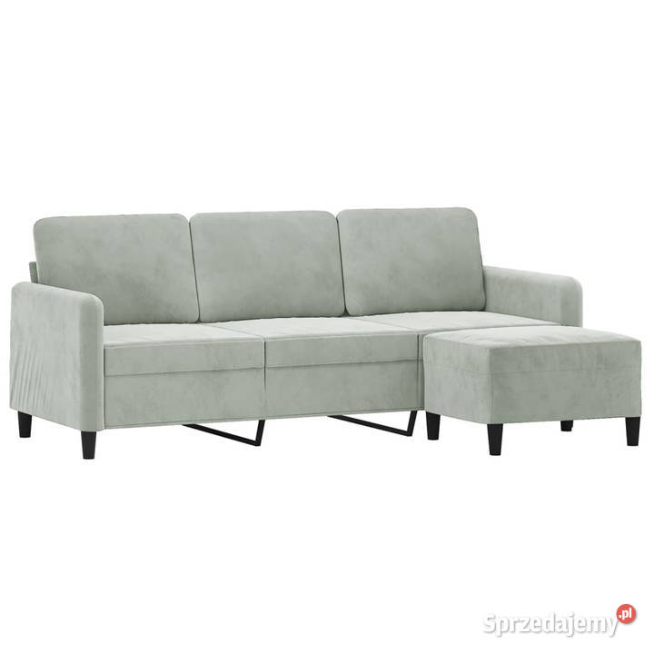 3osobowa sofa z podnóżkiem jasnoszara 180 Warszawa sprzedam