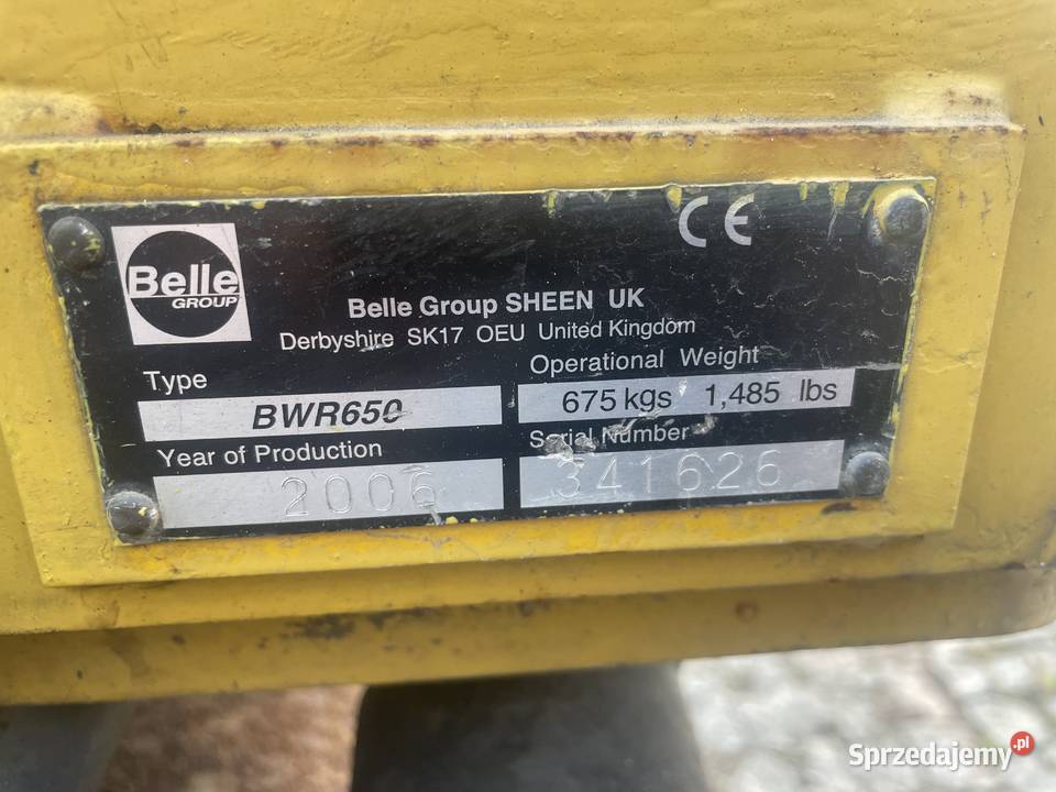 Walec belle BWR 650 silnik wibrator rolka Kłobuck