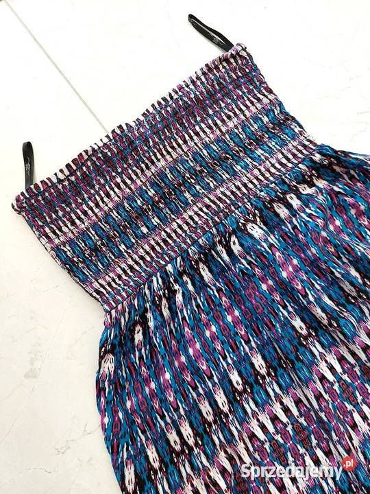 Sukienka Look M 38 biała fioletowe niebieskie Spódnice i sukienki mazowieckie Warszawa