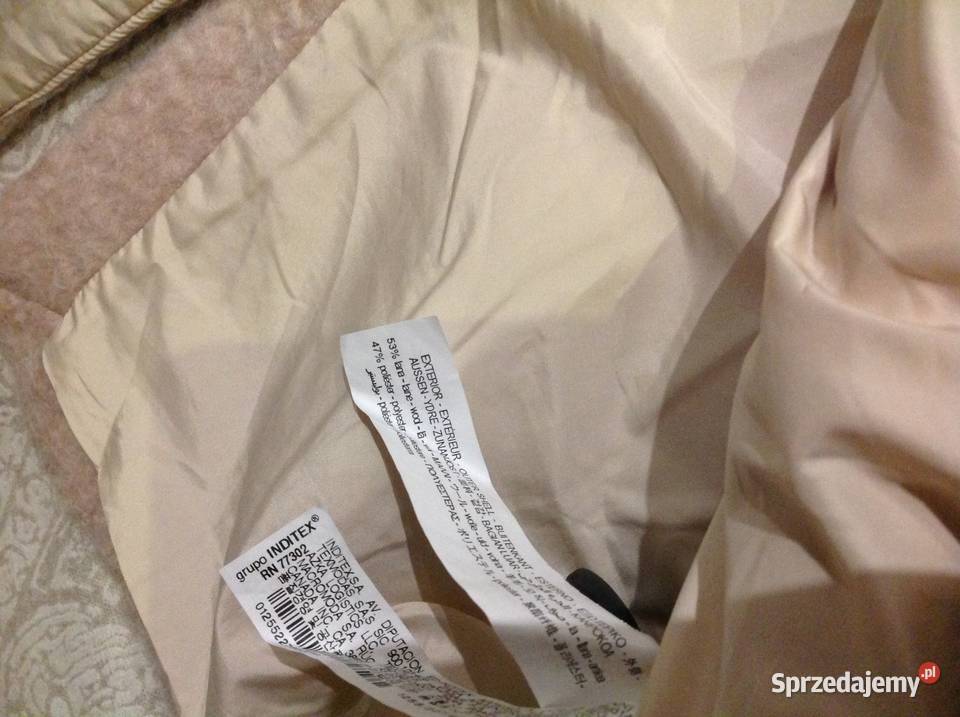 Płaszcz Zimowy Damski ZARA XS Wełniany Rozmiar 34(XS) Nowa Sól sprzedam