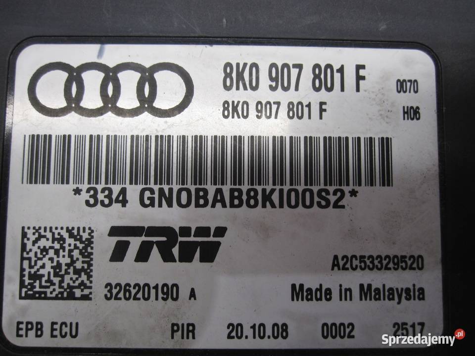 AUDI VW SKODA moduł hamulca ręcznego 8K0907801F Kielce