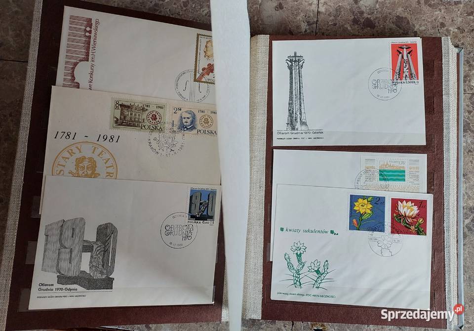 65 koperty znaczki całostki FDC polskie pierwszy Tczew