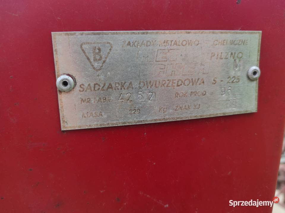 Sprzedam sadzarkę dwurzędową METCHEM Sadzenie/siewniki łódzkie Rekle