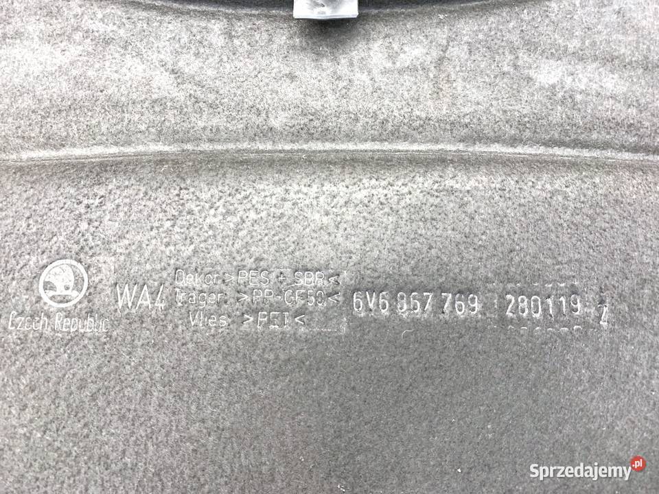 PÓŁKA TYŁ SKODA FABIA III 6V6867769 Hatchback osobowe podkarpackie
