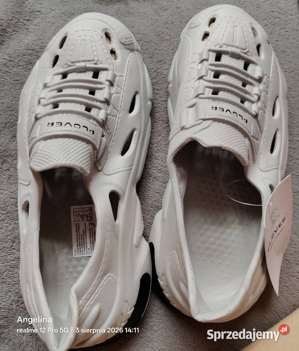 Sneakersy piankowe plażowe jasno szare łódzkie sprzedam