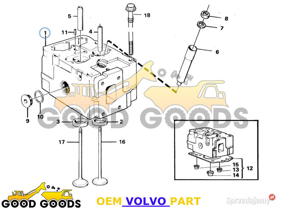 VOLVO GŁOWICA TD102 TD102KF TD102KCE 422957 Władysławów