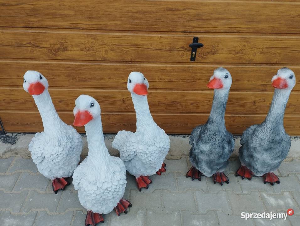 Figurka ogrodowa Gęś duża gąska z masy żywicznej Szamotuły
