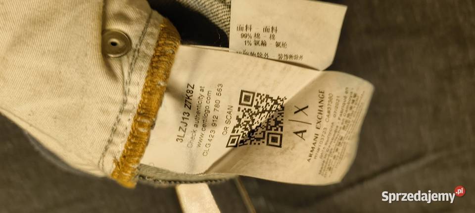 Armani exchange jeansy dżinsy niebieski