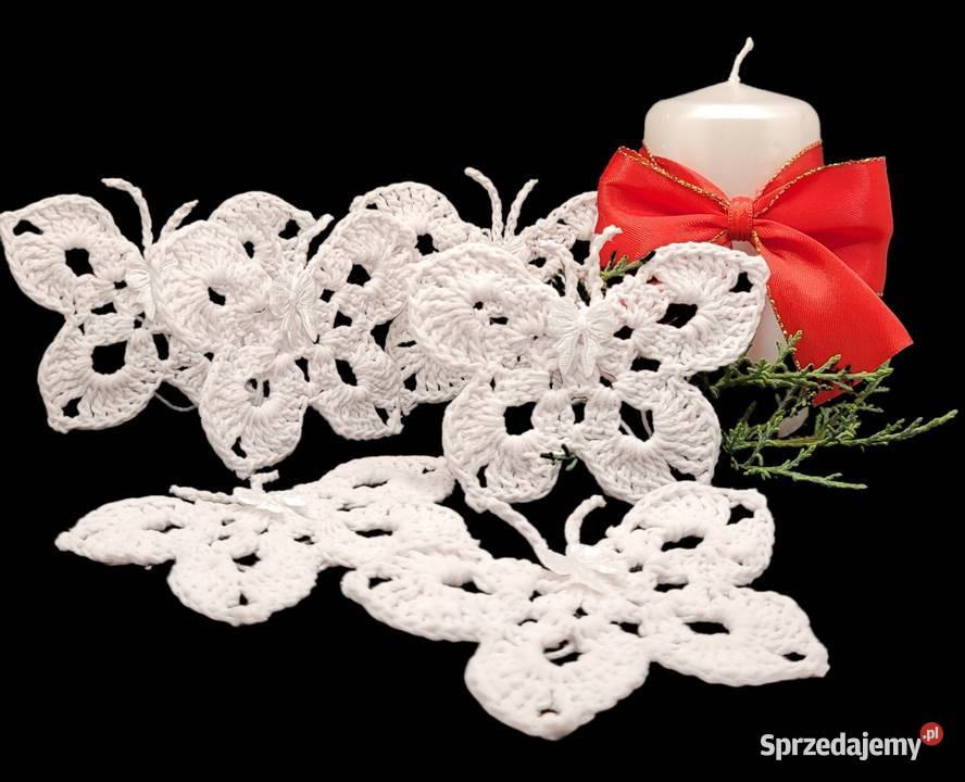 Motylki zawieszki choinkowe Krzywaczka