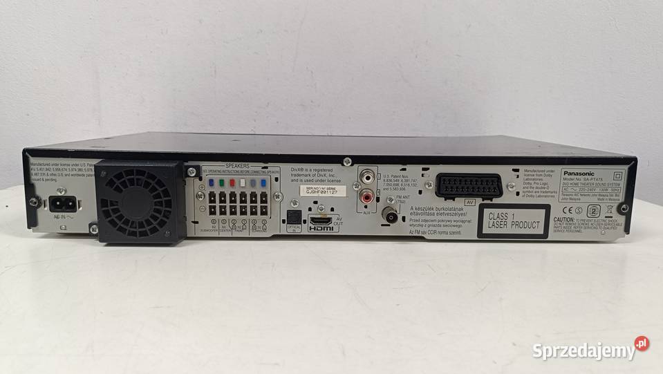 PANASONIC SAPT475 Amplituner z DVD Bez pilota i