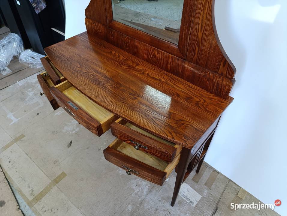 Odnowiona Zabytkowa toaletka z ruchomym lustrem 80cm Meble Lekomin