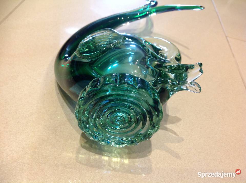 Stara Szklana Ryba Zielone Szkło Dekoracja Dom i Ogród Nowa Sól