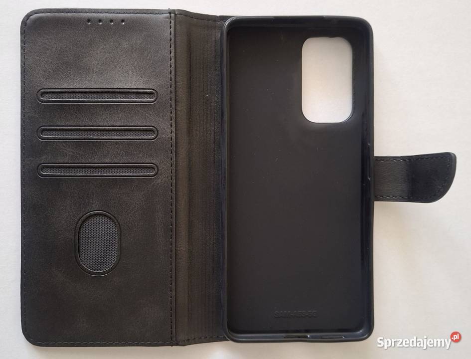 Etui skórzane z klapką magnetyczne czarne do Zielona Góra
