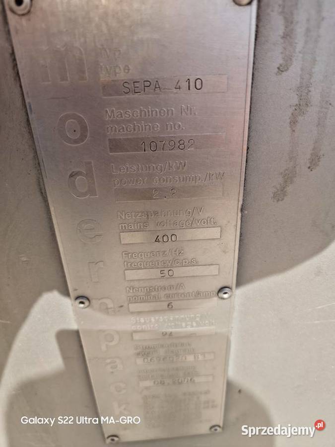Seperator Sepamatic 410 Dobieszowice