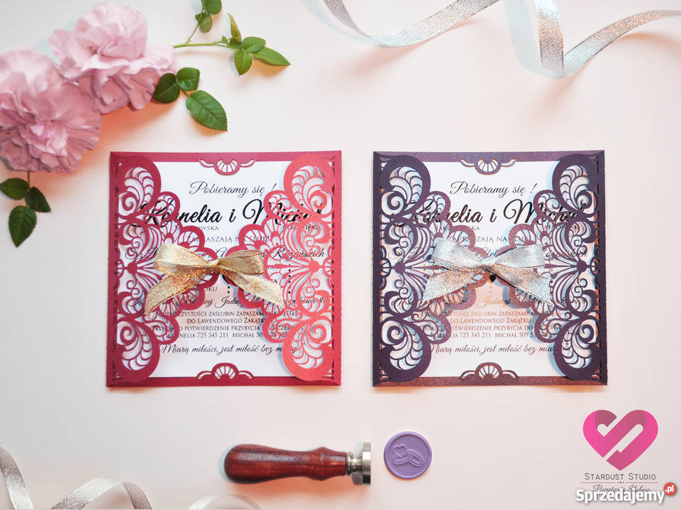 Wyjątkowe zaproszenia ślubne Romatic Stardust Pozostałe podlaskie Białystok