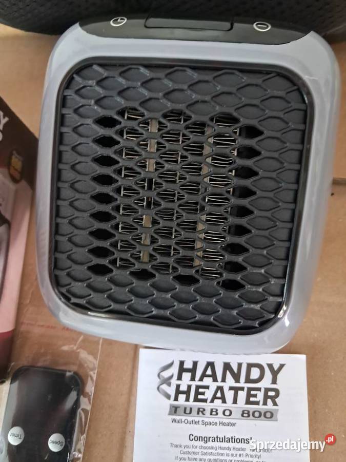 nowy mini grzejnik elektryczny 800W podłączany