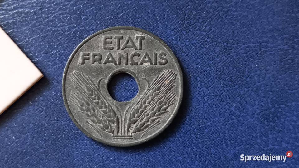 Stare monety 20 cent 1942 Francja Lesko