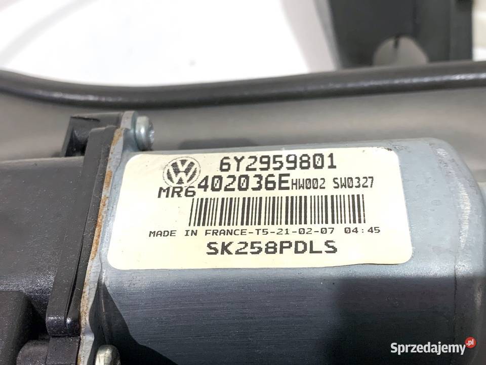 PODNOŚNIK SZYBY PRAWY PRZÓD SKODA ROOMSTER osobowe podkarpackie