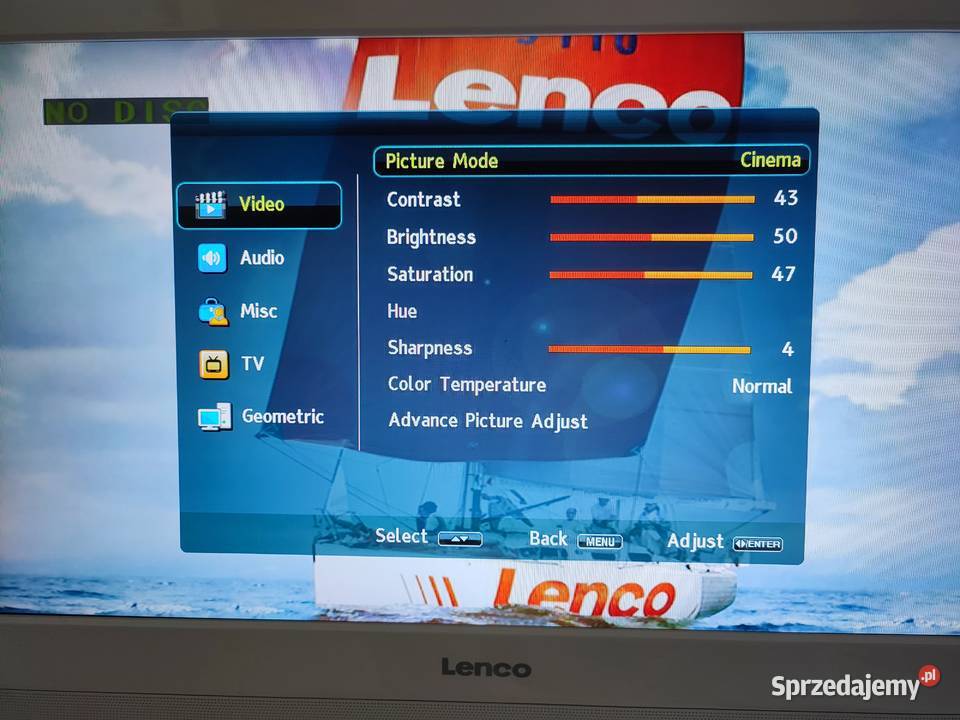 TV 26 biały z wbudowanym DVD Myszków