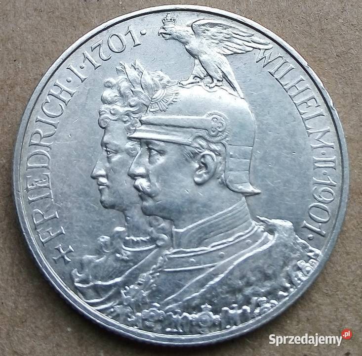 NIEMCY2 MARK1901 r SREBRO 0900 ŁADNA 200 Numizmatyka Kolekcje Legionowo