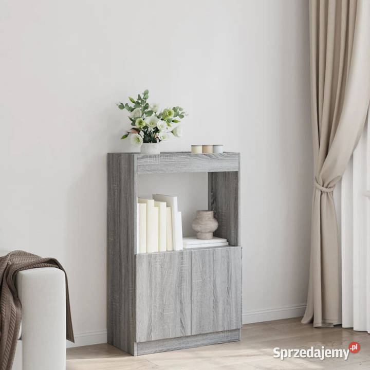 Wysoka szafka szary dąb sonoma 63x33x100
