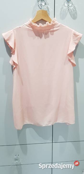 Zwiewna łososiowa tunika krótki Bluzki i koszule śląskie Dąbrowa Górnicza