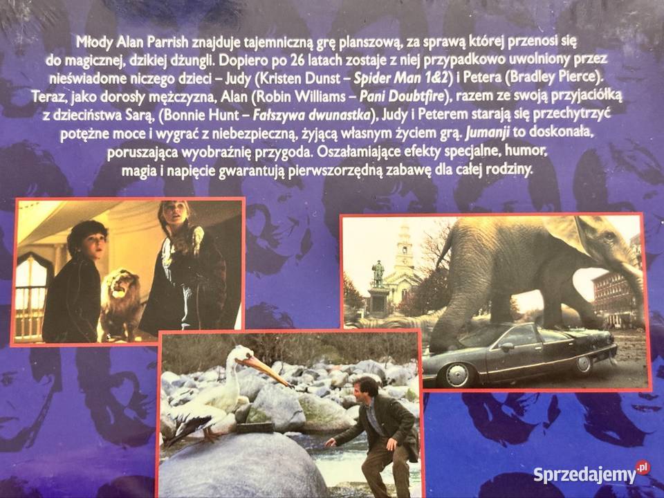 Jumanji 1995 Robin Williams nowe DVD kino mazowieckie Warszawa sprzedam
