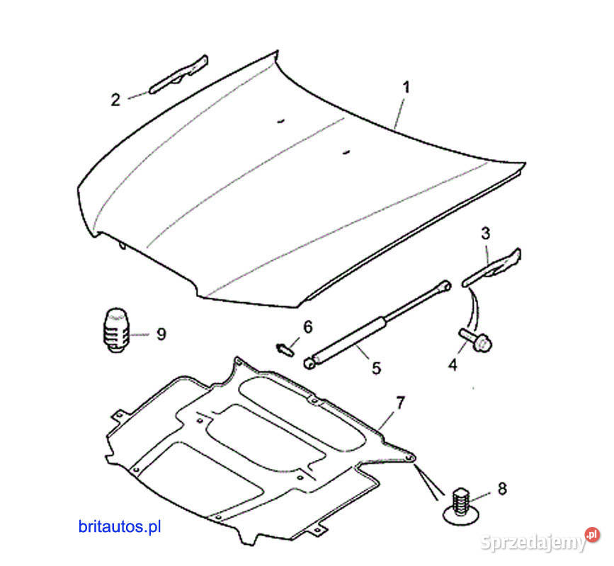 NOWA Spinka Wygłuszenia Maski Rover 75 MG ZT Części samochodowe Poznań