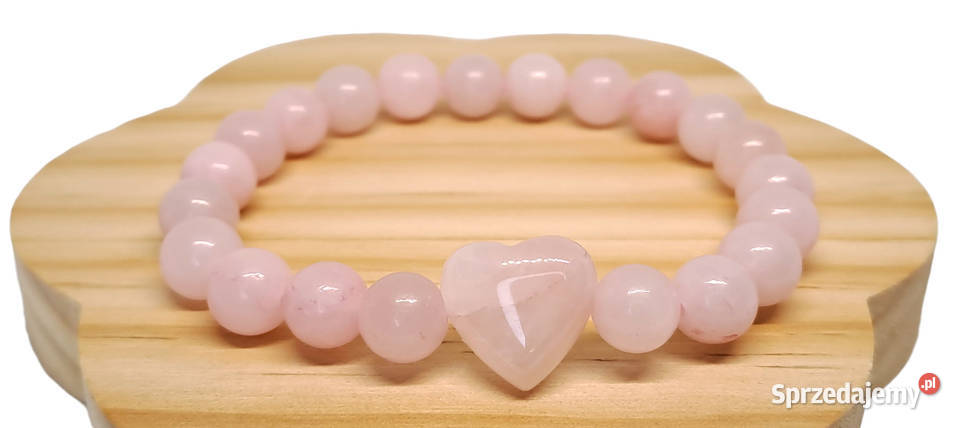 Bransoletka z kwarcu różowego KWARC RÓŻOWY serce Warszawa