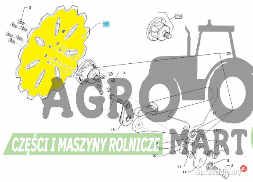 3490042 349 0042 KRÓJ TARCZOWY ZĘBATY fi500 Wichrów