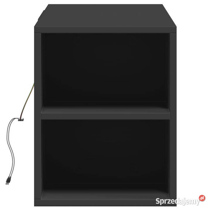 Ścienna szafka TV z LED czarna 135x31x395 Warszawa
