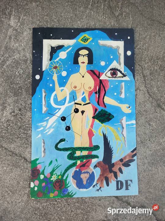 Duży obraz surrealizm symbolizm oryginał Czechy Opole