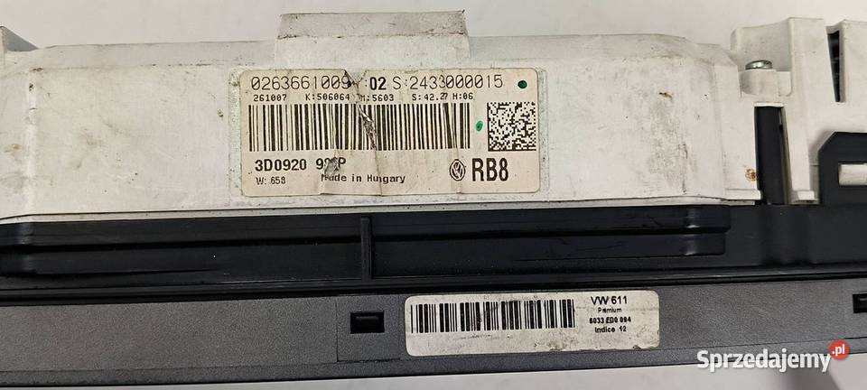 LICZNIK ZEGAR VOLKSWAGEN PHAETON 3D0920982P osobowe sprzedam