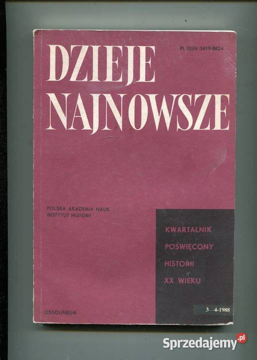 Dzieje najnowsze Rocznik XX 34 miękka Szczecin