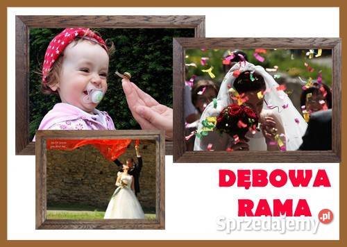Rama dębowa na obraz grafikę foto 40x70 Rakszawa