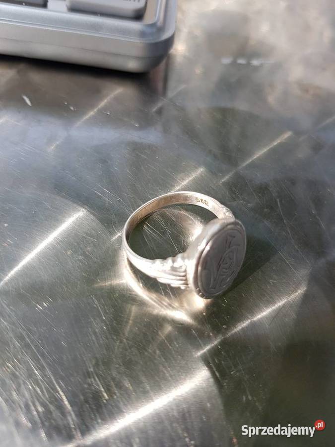 SrebroPiękny sygnet Pani Pana Barlinek