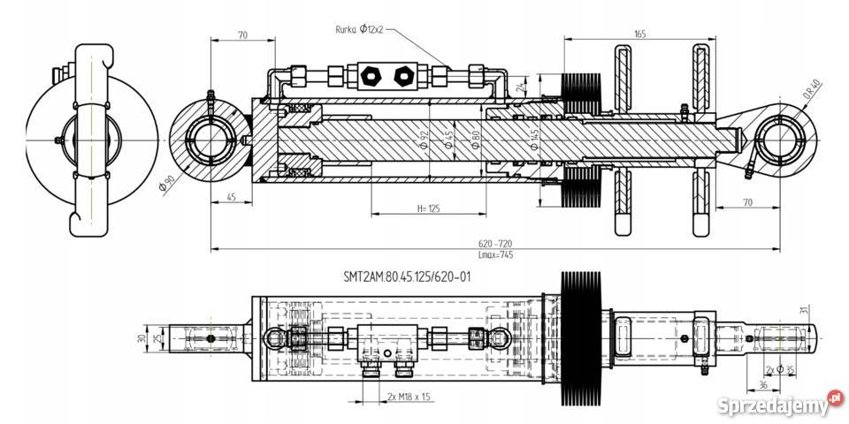 Siłownik Hydrauliczny z zaworem Pług Obracany Solec Kujawski