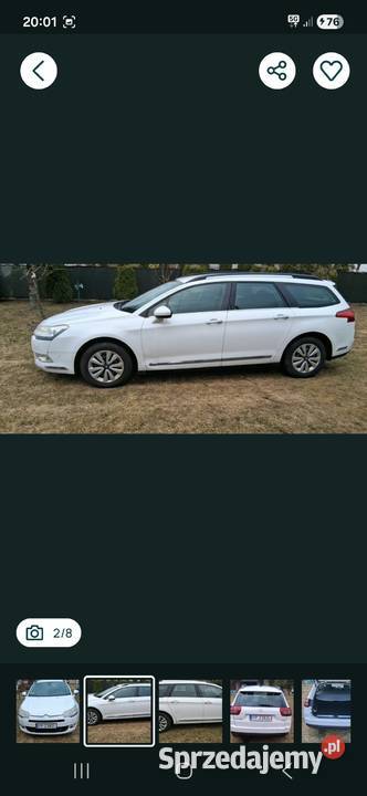 Citroen C5 kombi biały diesel wielkopolskie sprzedam