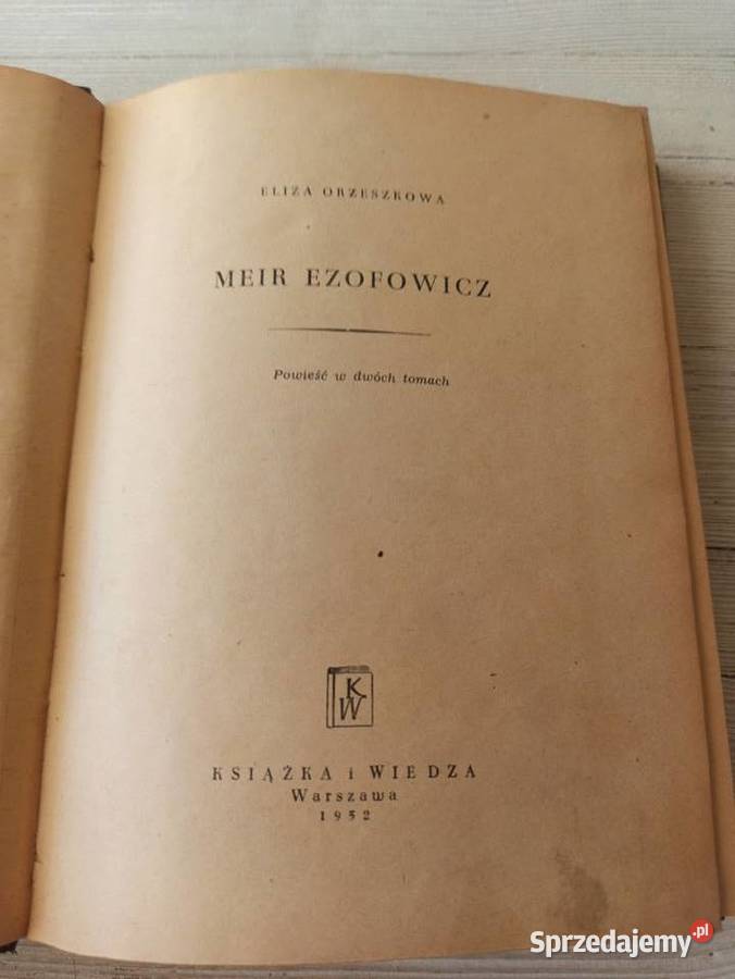 Meir Ezofowicz Eliza Orzeszkowa 1952 Bielsko-Biała sprzedam