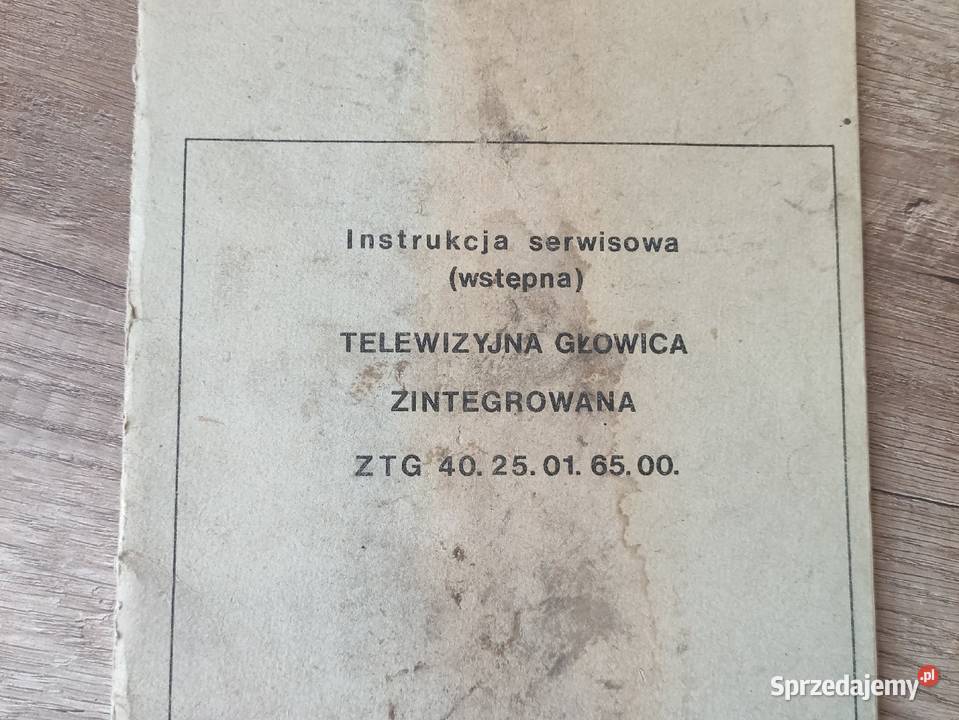 Instrukcja serwisowa Telewizyjna głowica Rzeszów