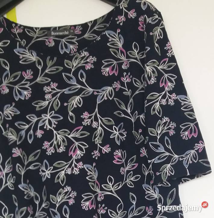 L Bawełniana tunika granatowe tło Bonmarche śląskie Gliwice