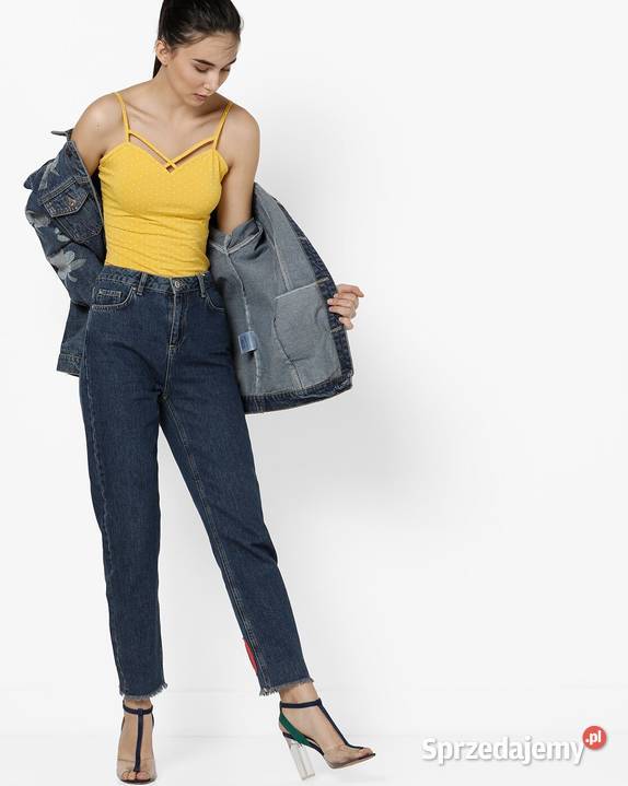 żółty top Tally Weijl xxs 32 gładki dekolt kujawsko-pomorskie Toruń