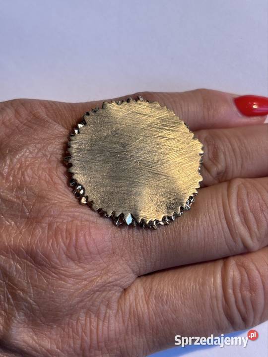 Pierścionek artystyczny Dansk pozłacane