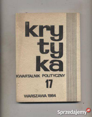 Krytyka Kwartalnik Polityczny 17 1984 Pozostałe