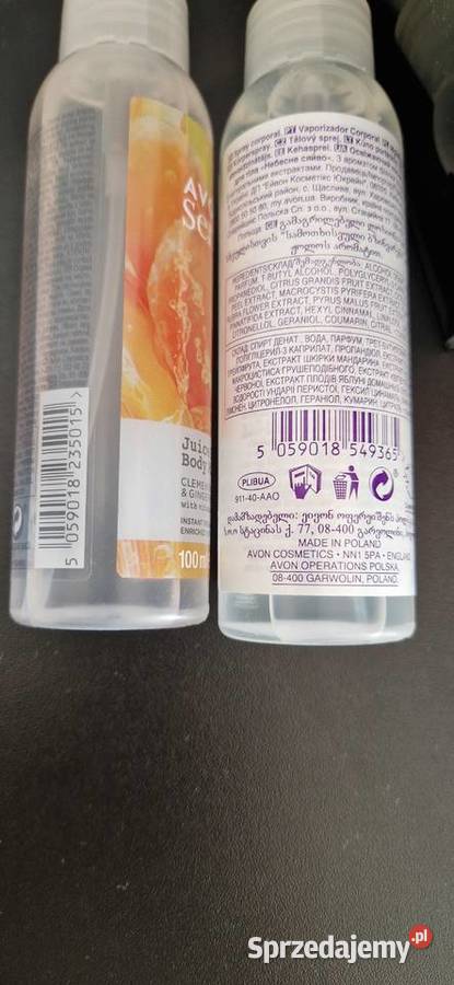 avon mgiełka do ciała 2 zestaw fiołek malina Avon