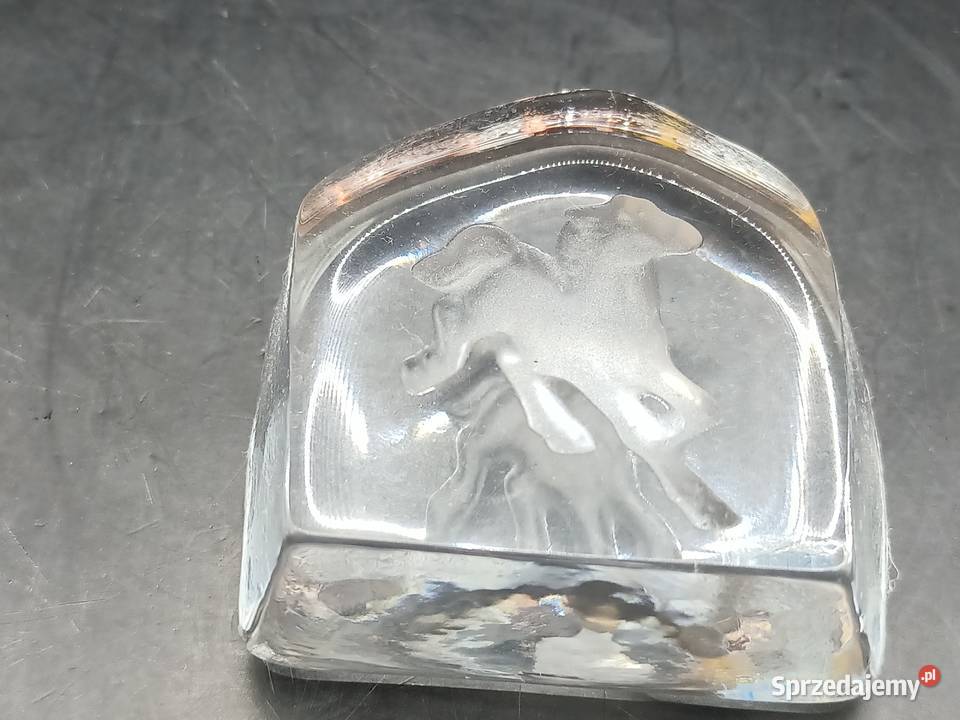 Szkło vintage przycisk do papieru koń źrebak Porcelana i szkło Zamość sprzedam