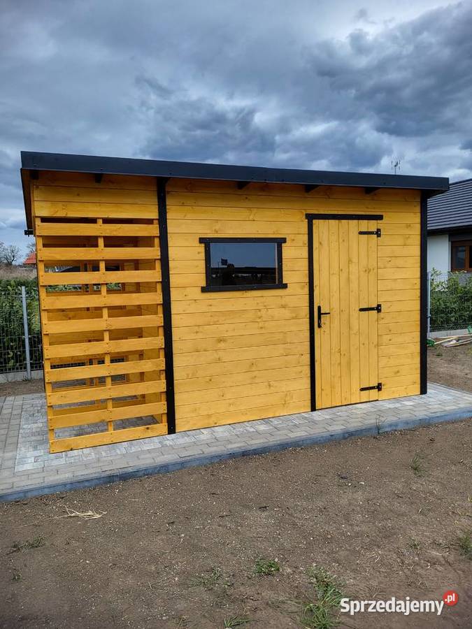 Domek narzędziowy ogrodowy 3x2 z drewutnią Domki narzędziowe Architektura ogrodowa