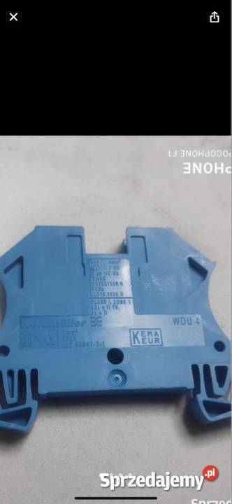 Złączka szynowa 4mm2 tory 1 zaciski 2 niebieskie Gliwice